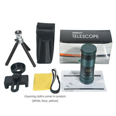 Monocular Telescope 8X-24X Zoom BAK4 Prism FMC Lens with Smartphone Holder Tripod Storage Bag