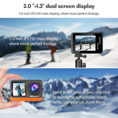 Pro 4K HD 24MP Waterproof Action Camera - Anti-Shake, Dual/Touch Screen, 170° Wide, Live Stream