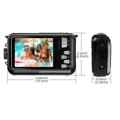 Deep Dive 1080P UHD Action Cam - 2.7" TFT, 30MP, Anti-Shake, 3M Underwater, 16x Zoom, 128GB TF