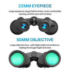 Portable Binoculars for Adults and Kids High Powered 10X-30X Magnification FMC Lens - BAK7 Prism Telescope Binoculars for Bird Watching Hiking Traveling Sports Concert with Carrying Bag