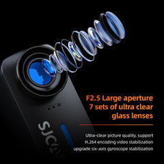 Outdoor 4K 30FPS WiFi Sports Camera - 125° Wide, Anti-Shake, 98FT Waterproof for Travel & Action
