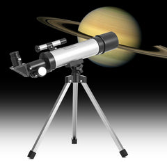 Astronomical Telescope Compact Portable Telescope of 90X Magnification - with Finder Scope Adjustable Tripod for Kids Beginners