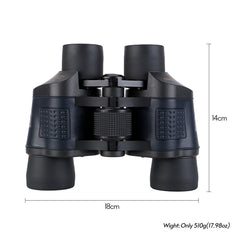 60x60 Binoculars Compact Waterproof Binocular Telescope - with Low Light Night Vision Carrying Bag Lanyard Cleaning Cloth for Concert Sports Events Wildlife Bird Watching