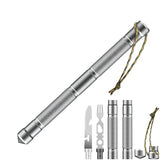 Outdoor Multifunctional Tools Self-defense Stick Opener Survival Fork Car Tableware Knife Camping Wild Tool Set Compass
