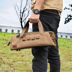 Tent Nail Storage Bag 1050D Oxford Cloth Large Capacity Multi-Pocket Zipper Handle Hanging Holes Camping Hiking Pegs Tools Bag