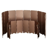 10 Plate Bronze-coloured Folding Outdoor Camping Cooking Gas Stove Windshield Aluminium Alloy Wind Screen Cooking Shield