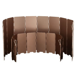10 Plate Bronze-coloured Folding Outdoor Camping Cooking Gas Stove Windshield Aluminium Alloy Wind Screen Cooking Shield