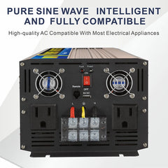 GreenZech DM 8000 Pro | 8000W Continuous 16000W Peak | Pure Copper Coil Industrial Inverter | 12V 24V 48V to 110V 220V