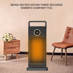 Portable 2000W PTC Ceramic Space Heater with Timer, Oscillation & Safety Features for Indoor Use