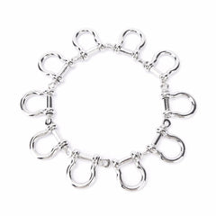 Anchor Shackle Screw Pin For Outdoor Camping Survival Rope Bracelets O-Shaped Stainless Steel Shackle Buckle