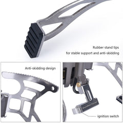 Outdoor Camping Folding Gas Stove with Lgniter Portable Foldable Aluminum Alloy Cooker 3500W