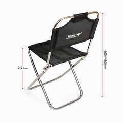 Outdoor Mini Foldable Aluminum Alloy Cloth Back Fishing Chair Portable Family Picnic Camping Stool