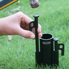 Rod Holders for Fixing Windproof Tent Poles Tarp Pole Nails Fixing Holders Canopy Base Fixtures Pegs
