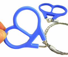 Outdoor Camping Hiking Pocket Saw Travel Emergency Survive Tool Stainless Steel Wire Kits with Finger Handle for Cutting