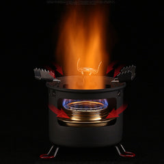 Compact Mini Spirit Burner Alcohol Stove with Stand for Outdoor Backpacking Hiking Camping Furnace