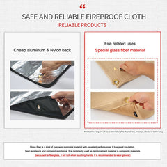 Barbecue Fire Mat Camping Fireproof Cloth Picnic BBQ Heat Insulation Pad High Temperature Anti-Scald Flame Retardant Cloth