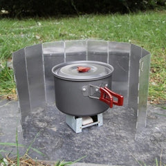Gas Stove Wind Shield Outdoor Camping Picnic Cooking Burner Windproof Screen Aluminum Alloy Wind Screen