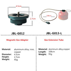 Outdoor Gas Extension Tube Camping Stove Adapter Magnetic Gas Converter Butane Adaptor