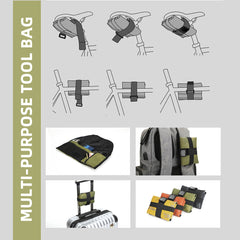 Bicycle Saddle Bag Toolkit Seat Cushion Pouch Lightweight Bicycle Saddlebag Folding Riding Cushion Bag Cycling Tail Rear Pannier