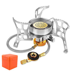 Outdoor Windproof Gas Stove Camping Gas Burner Folding Split Electronic Stoves Tourist Equipment for Hiking 3900W
