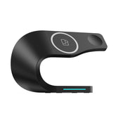 4-in-1 Magnetic Wireless Charger for iPhone, Apple Watch & AirPods - 15W Fast Charging with USB Cable & LED Indicator