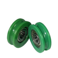 Nylon U-Groove Bearings - Double Metal Shielded Chrome Steel Ball Bearings (10pcs) | Sourcing Map