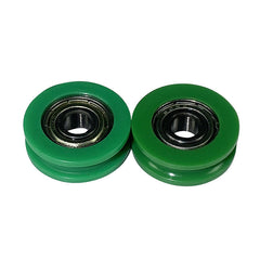 Nylon U-Groove Bearings - Double Metal Shielded Chrome Steel Ball Bearings (10pcs) | Sourcing Map