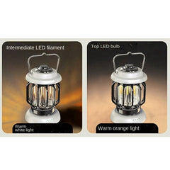 Outdoor Camping Lamp LED Retro Portable Tent Lamp Convenient USB Horse Lamp Atmosphere Night Lamp