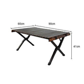 Folding Wood Table Portable Camping Large Wooden Desk with Carry Bag for Beach Picnic Outdoor Garden Backyard Furniture