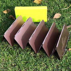 10Plates Camping Gas Stove Burner Wind Shield Screen Aluminum Alloy Oxidized Windproof Shield Height 14cm/22cm Camping Equipment