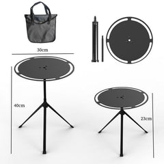Portable Camping Table Foldable Round aluminium Alloy Height Adjustable Outdoor Hiking Picnic