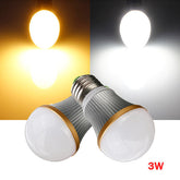 E27 3W Warm/Pure White 3 LED Globe Light Bulb Spot Lamp AC 110-240V