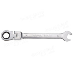 15mm Metric Chrome Flexible Head Ratchet Action Wrench Spanner Nut Tool