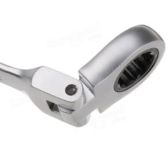 15mm Metric Chrome Flexible Head Ratchet Action Wrench Spanner Nut Tool