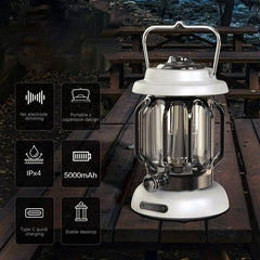 Outdoor Camping Lamp LED Retro Portable Tent Lamp Convenient USB Horse Lamp Atmosphere Night Lamp