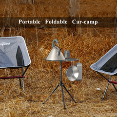 Portable Camping Table Foldable Round aluminium Alloy Height Adjustable Outdoor Hiking Picnic