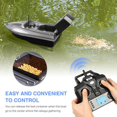 4 Positioning Points GPS Fishing Bait Boat with Single Bait Containers Automatic Bait Boat with Remote Control 3.3lb Load 5200mAh Battery