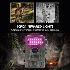 Trail Camera 4K 32MP Wifi Game Camera with Night Vision Hunting Camera IP66 Waterproof 105° Wide-Angle for Outdoor Wildlife Monitoring