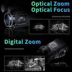 3.1-inch HD Screen Wifi Night Vision Scope Infrared Hunting Sight Camera Digital Monocular Seven Types Cross Marks Two 5W Infrared LED Lights 200M Darkness Range