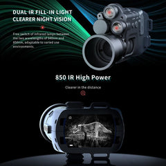 3.1-inch HD Screen Wifi Night Vision Scope Infrared Hunting Sight Camera Digital Monocular Seven Types Cross Marks Two 5W Infrared LED Lights 200M Darkness Range