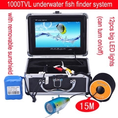 Underwater Fishing Camera 7 Inch LCD Monitor IP68 Waterproof 1000TVL Fish Finder 15m/30m/50m Depth
