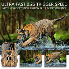 Trail Cam with 8K Video 60MP Images Night Vision Motion Activated Waterproof Wildlife Camera for Hunting Home Surveillance & Security Cameras