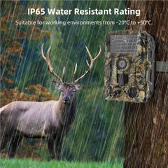 Trail Cameras 2.7K High Clear Hunting Trail Camera Night Vision 120° Wide Angle 0.3S Trigger IP65 Water Resistant Outdoor Wildlife Camera