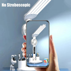 Multifunctional Desk Clock with LED Lamp, Eye Protection, Intelligent Display, Touch Control, 3 Light Modes, Stepless Dimming