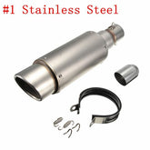 38-51mm Stainless Steel OR Carbon Exhaust Muffler Pipe Silencer Motorcycle Street Racing Bike