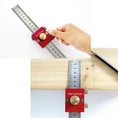 90° Scribing Ruler - 30cm Aluminum Measuring Tool for Woodworking, Carpentry & DIY Projects - Durable & Ergonomic Design