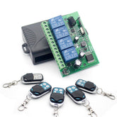 DC12V 433MHz 4CH Wireless RF Remote Control Switch Security System Garage Doors Gate Electronic Lock Key 4 Buttons Transmitter