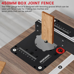 Aluminum Miter Gauge Fence for Table Saws, Band Saws & Router Tables - 450mm, Adjustable, Durable, Safety Features