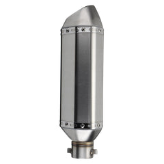 38mm-51mm Motorcycle Slip-on Exhaust Muffler Pipe Sliver Stainless Steel