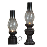 Candle Tea Light Holder Nostalgic Vintage Retro Glass Cover Kerosene Lamp Cafe Bar Window Decoration Home Resin Ornaments